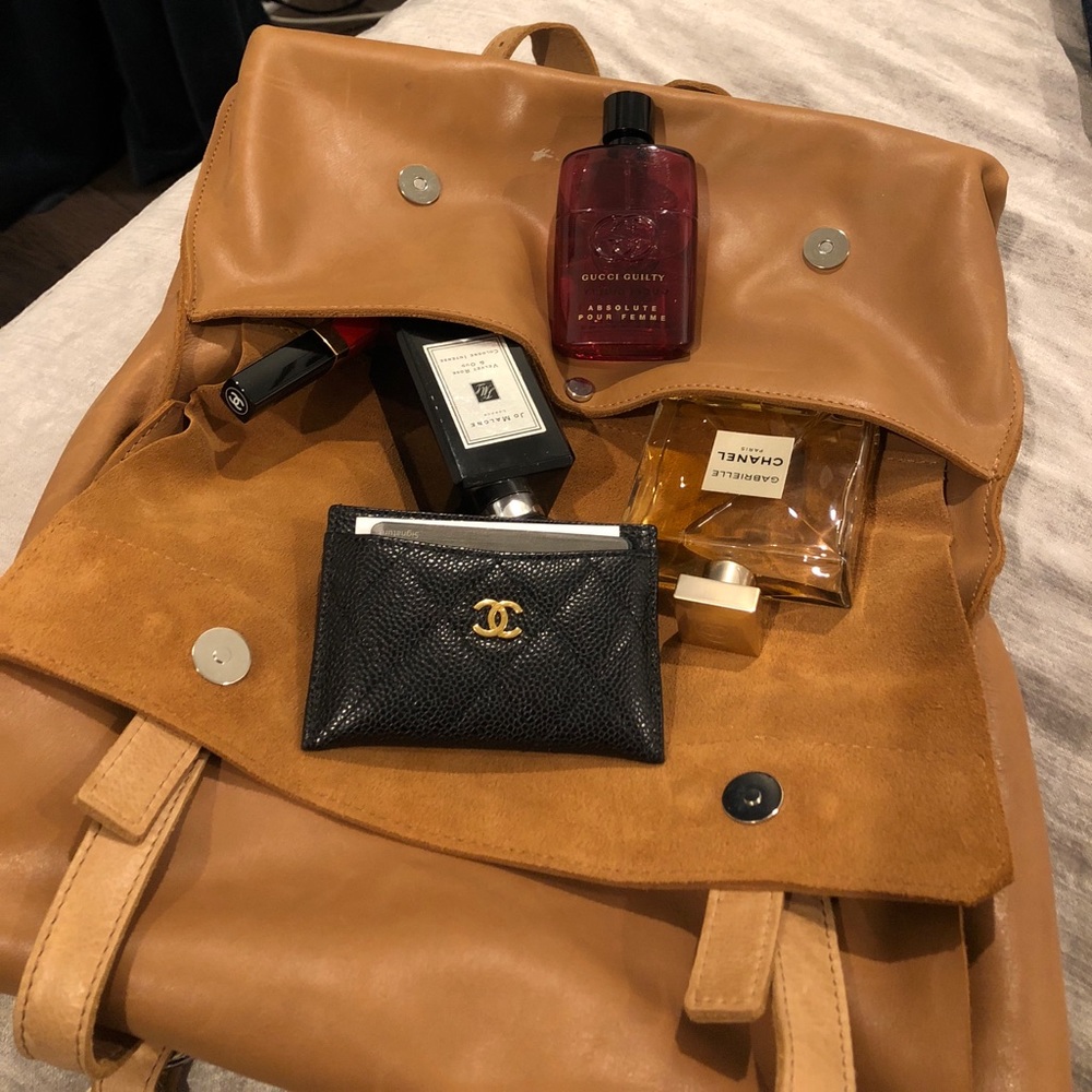 Italian leather backpack